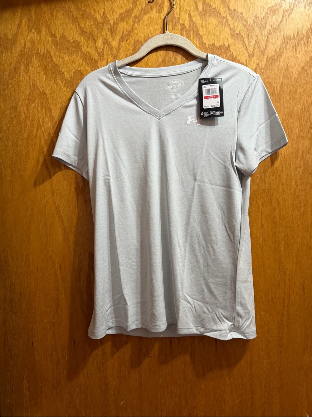 Under Armour Women's Light Gray V-Neck Performance Tee